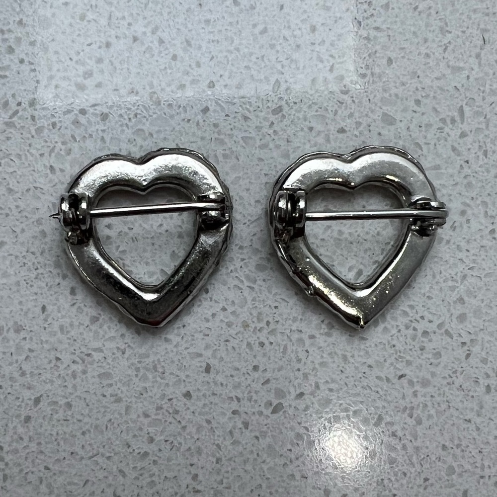 Vintage Heart Pins Dainty Tiny Valentine's Day Brooches - Picture 3 of 10